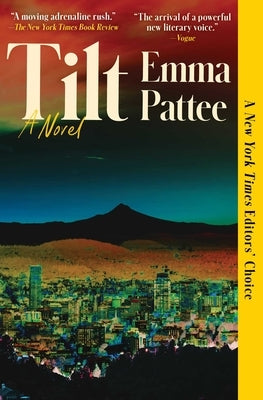 Paperback book titled "Tilt" by Scribner Book Company, featuring a cover with abstract design and bold typography.