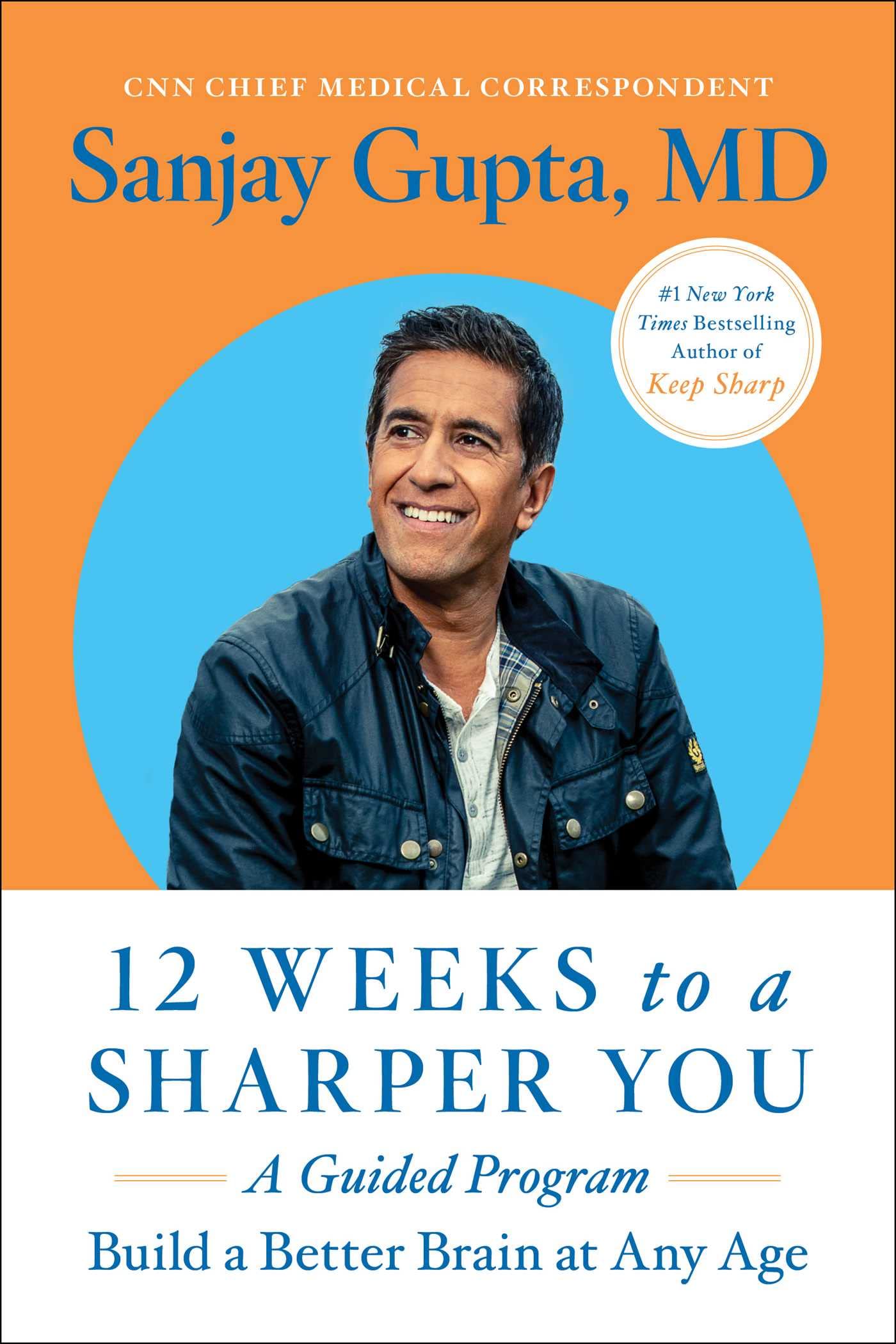 Paperback of "12 Weeks to a Sharper You" by Simon & Schuster, featuring the book cover with title and author branding.