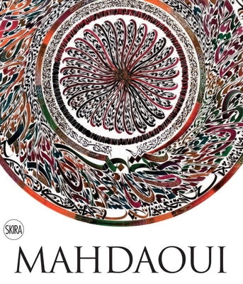 Hardcover book titled "Nja Mahdaoui: The Alchemy of Signs" by Skira, showcasing calligraphy artwork on the cover.