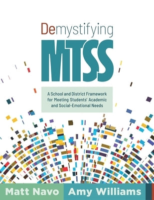 Paperback book titled "Demystifying MTSS" by Solution Tree, focusing on school district frameworks for student academic and social-emotional needs.