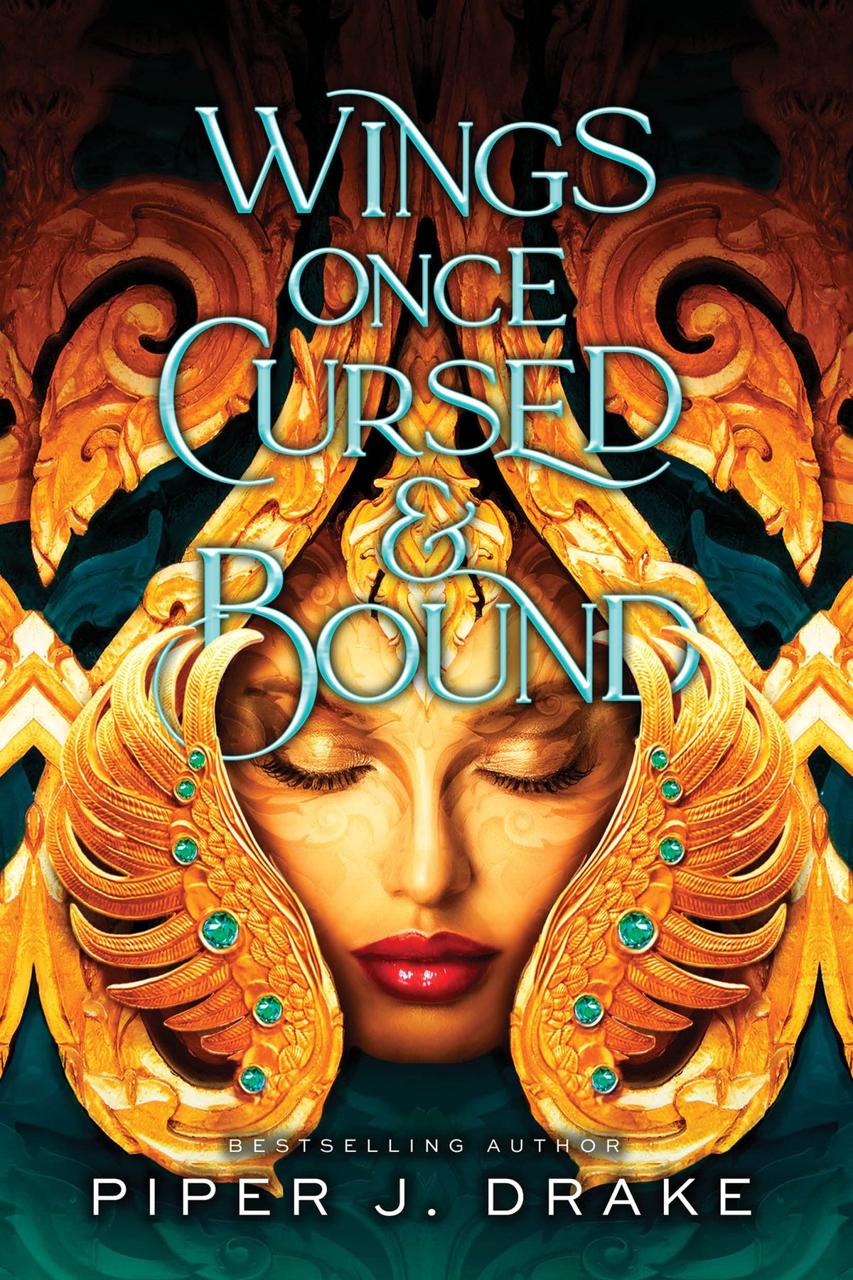 Paperback of Wings Once Cursed & Bound by Sourcebooks Casablanca, featuring a mystical cover design.