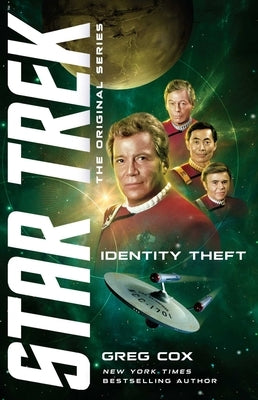 Star Trek paperback titled "Identity Theft" featuring cover art with futuristic design and characters from the series.