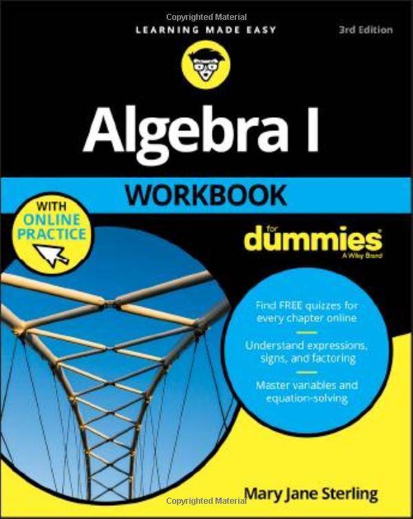 Algebra I Workbook for Dummies - TX Corrections Bookstore
