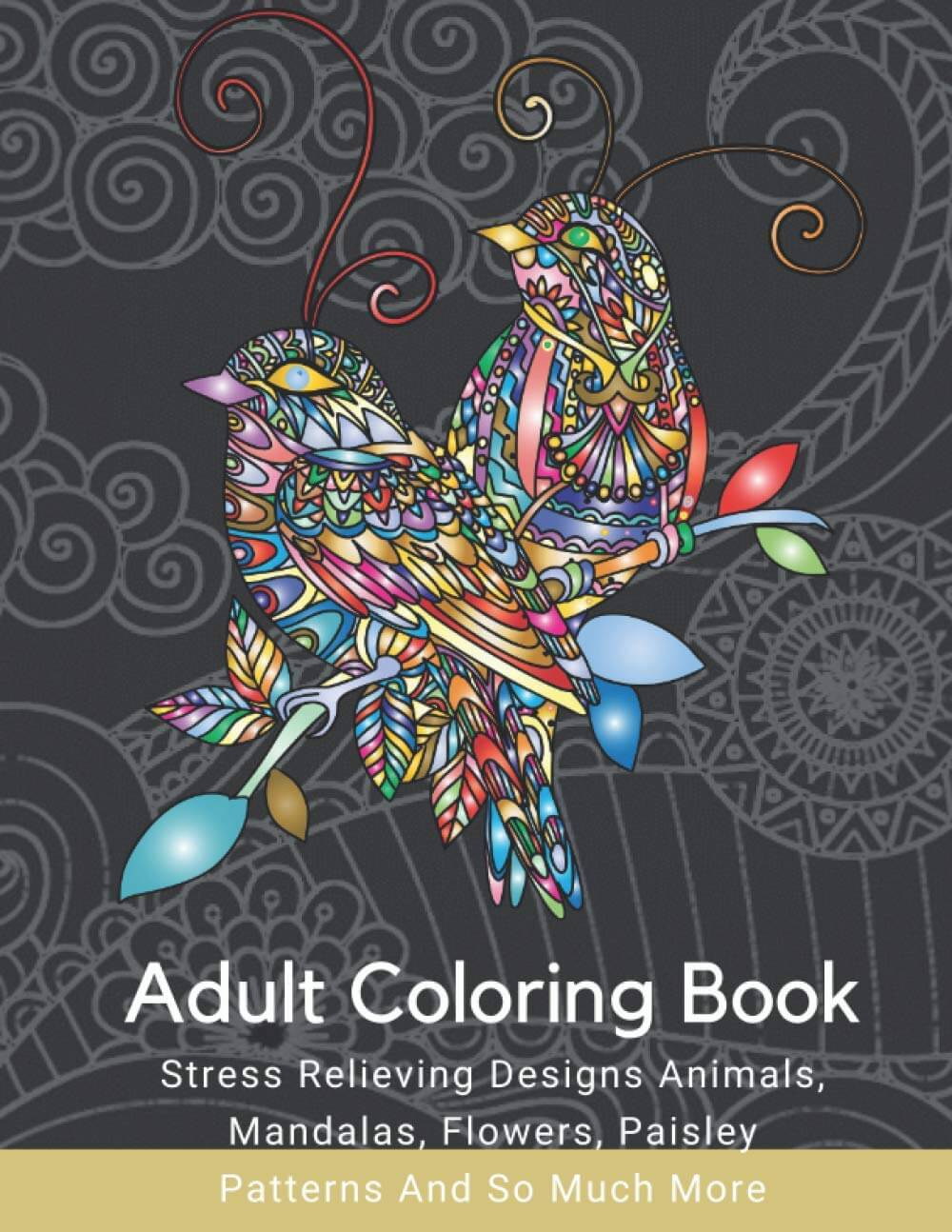 Adult coloring book by SureShot Books Publishing LLC featuring intricate designs for relaxation and creative expression.