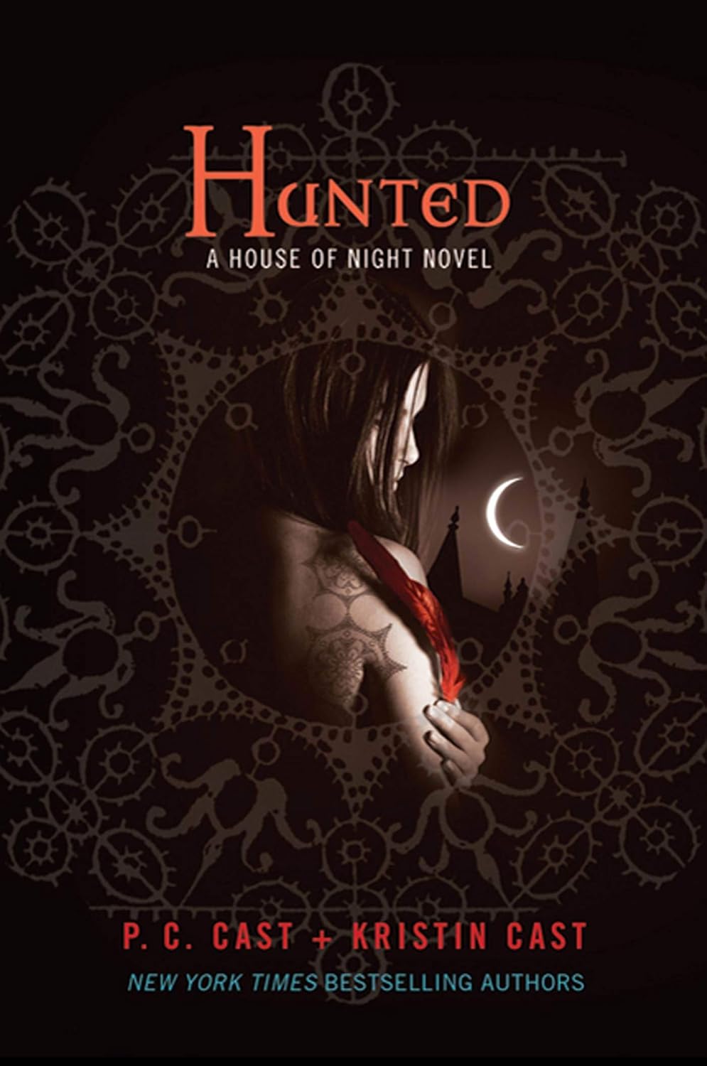 Cover of the book "Hunted" by SureShot Books Publishing LLC, featuring dark, mysterious artwork with a haunting forest scene.