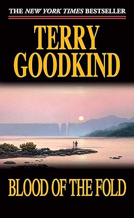 Paperback copy of "Blood of the Fold," book three of The Sword of Truth series, published by SureShot Books Publishing LLC.