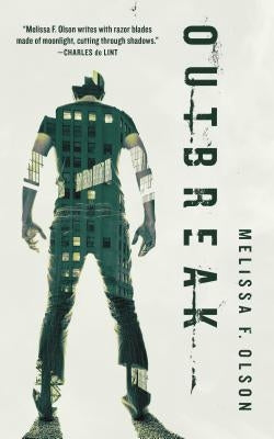 Paperback copy of "Outbreak: A Nightshades Novel" by Tordotcom, showing the book cover with title and author.