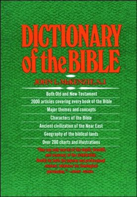 Paperback edition of The Dictionary of the Bible by Touchstone Books, showing the book cover with title and publisher details.