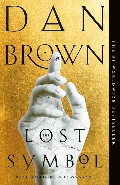 Vintage paperback of "The Lost Symbol" by Dan Brown, showing the book cover with title and author on a plain background.