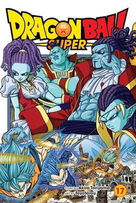 Paperback of Dragon Ball Super, Vol. 17 by Viz Media featuring colorful cover art with Goku and other characters.