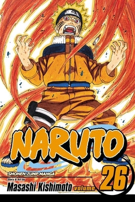 Paperback of Naruto, Vol. 26 manga by Viz Media featuring colorful cover art with characters from the series.