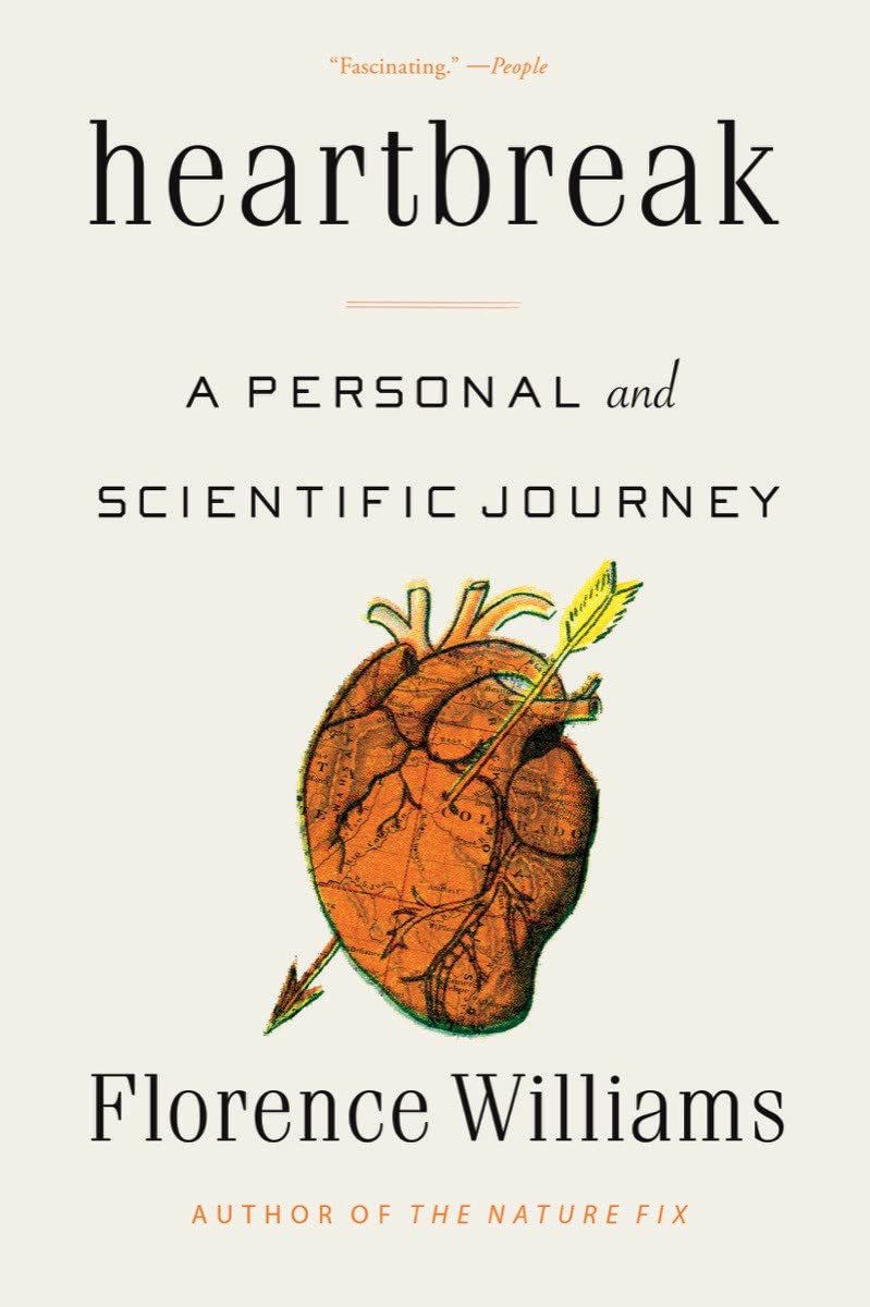 Paperback book titled "Heartbreak" by W. W. Norton & Company, featuring a cover with an abstract design and title text.