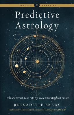 Paperback book titled "Predictive Astrology: Tools to Forecast Your Life" by Weiser Books, with a plain cover design.