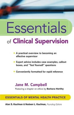 Paperback book titled "Essentials of Clinical Supervision" by Wiley, showing the cover with title and author details.