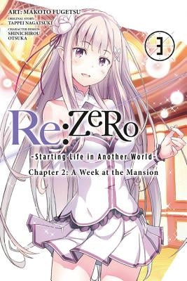 Paperback manga volume 3 of RE: Zero -Starting Life in Another World- Chapter 2 by Yen Press, featuring cover art with characters.