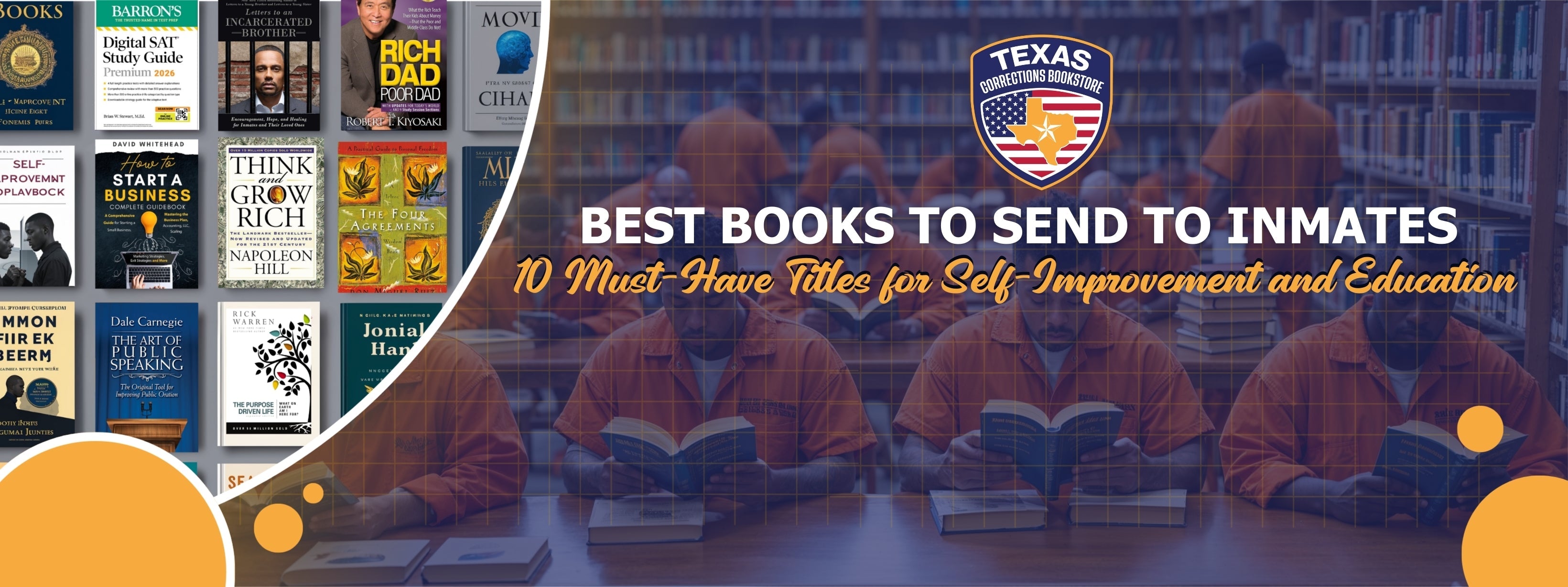 Best Books to Send to Inmates: 10 Must-Have Titles for Self-Improvement and Education from Texas Corrections Bookstore
