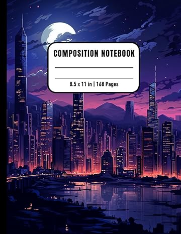 Night Skyscraper Composition Notebook For Inmates: Blank Sketch Book For Men And Women In Jail, Colorful Unrulled Black Journal For Journaling Note ... 168 Pages, Gift For Night Skyscraper Lovers - TX Corrections Bookstore