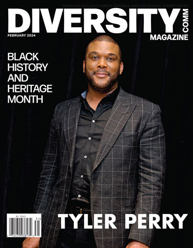 Diversity Magazine cover featuring vibrant imagery celebrating Black community culture and achievements.