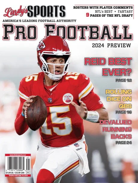 Sports magazine featuring Kansas City cover, vibrant graphics, and engaging sports content for enthusiasts.