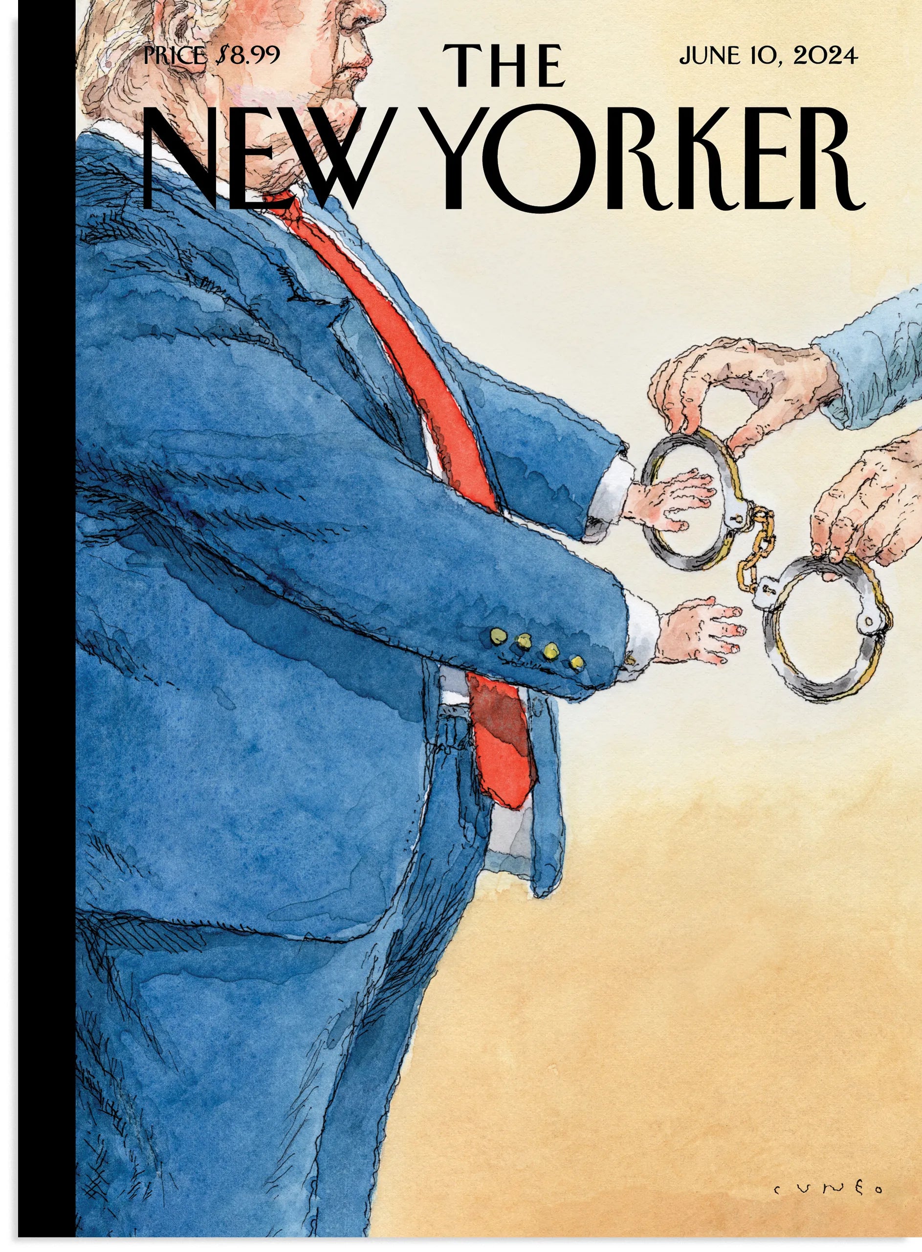 Cover of The New Yorker magazine featuring a political illustration related to Trump.
