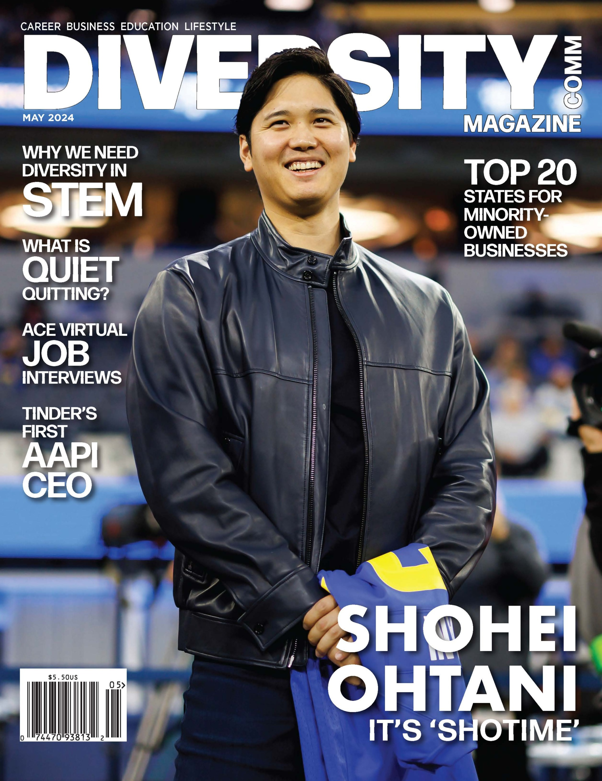 Cover of Diversity Magazine featuring diverse individuals and vibrant colors, showcasing inclusive topics and stories.