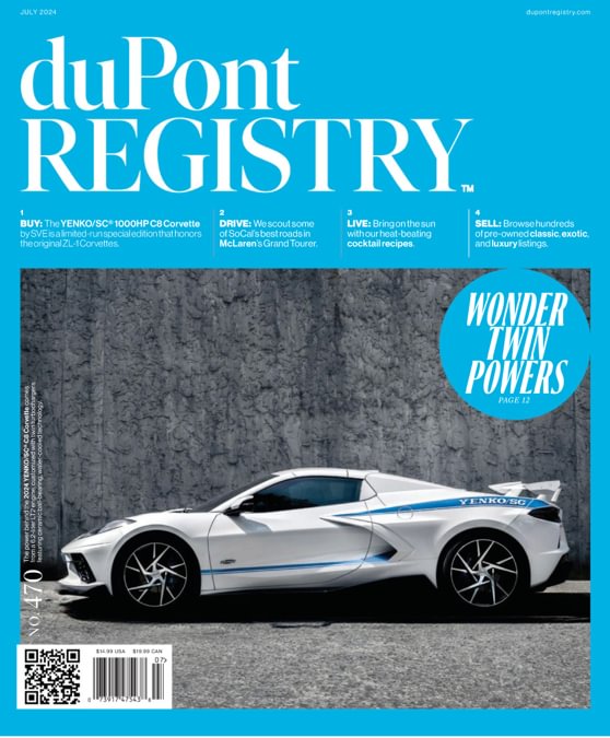 DuPont Registry Magazine single issue featuring luxury cars and lifestyle content on the cover.