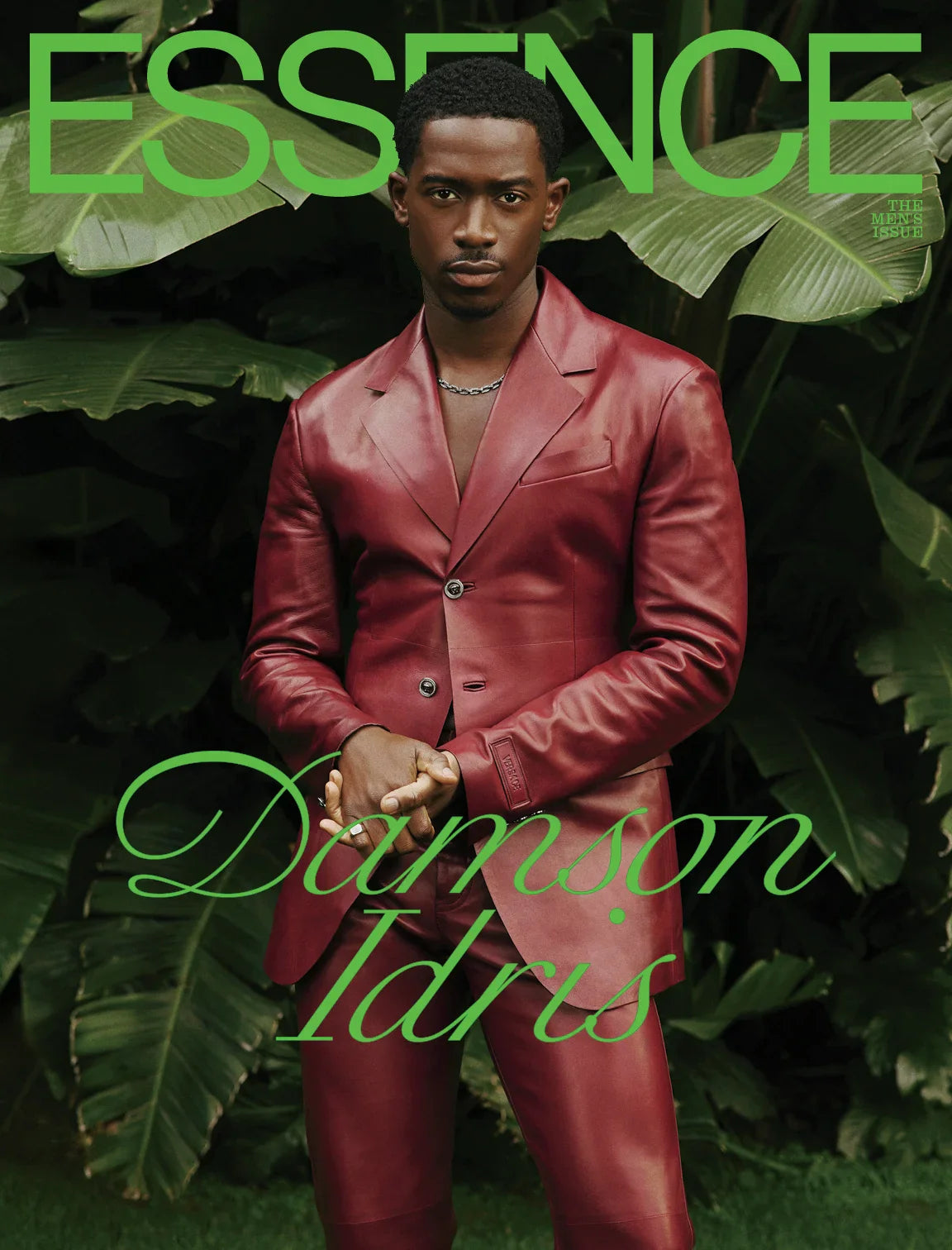 Cover of Essence Magazine featuring Damson Idris for March/April 2024 issue with vibrant colors and bold typography.