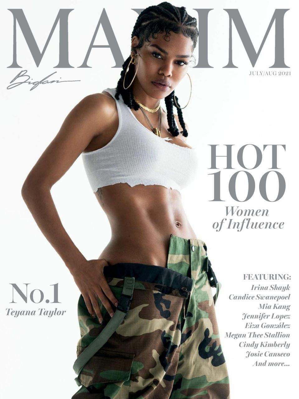 Maxim Magazine cover featuring bold graphics and captivating imagery, showcasing lifestyle and entertainment content.