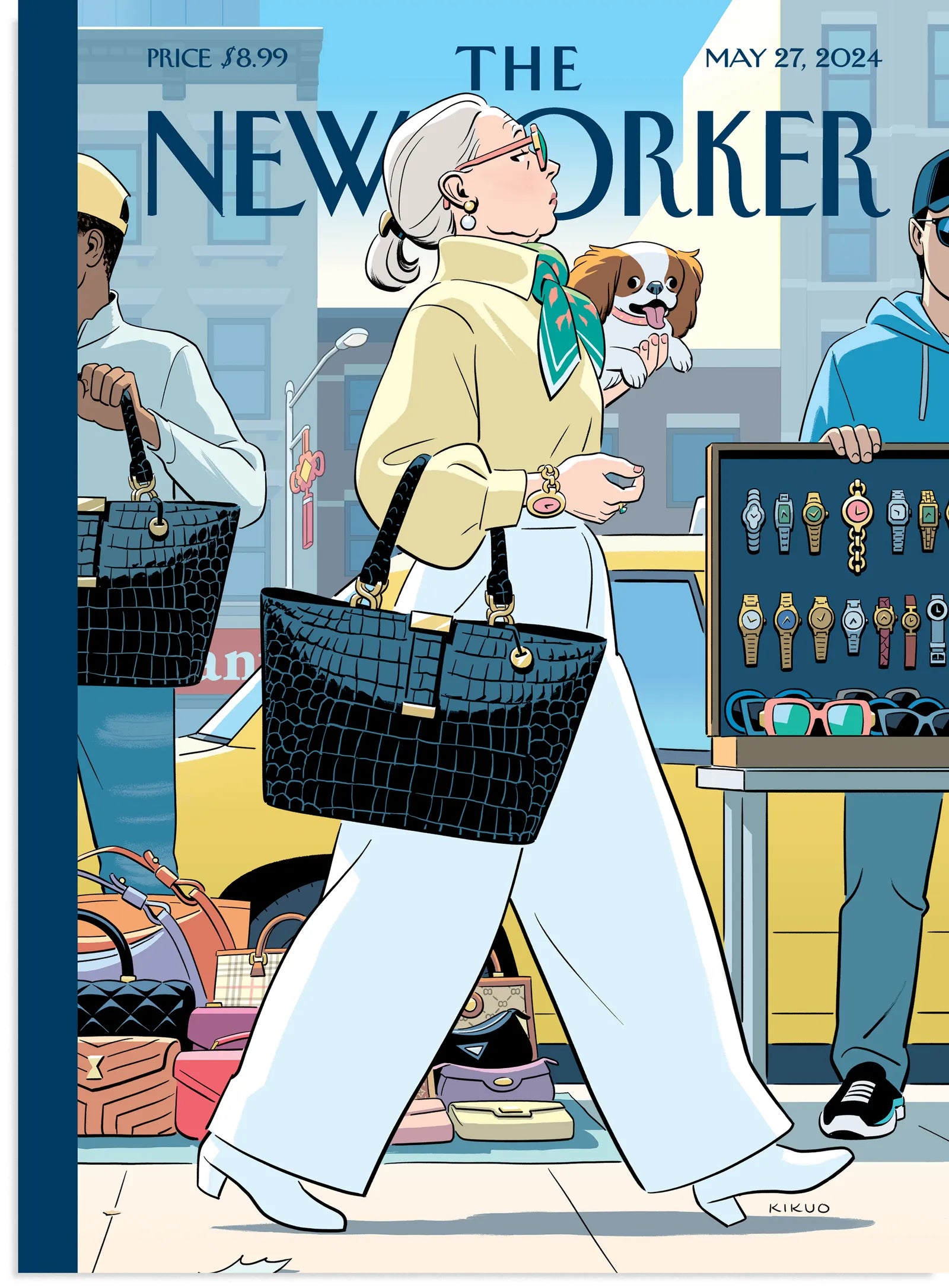 The New Yorker magazine single issue featuring a colorful cover illustration and engaging editorial content.