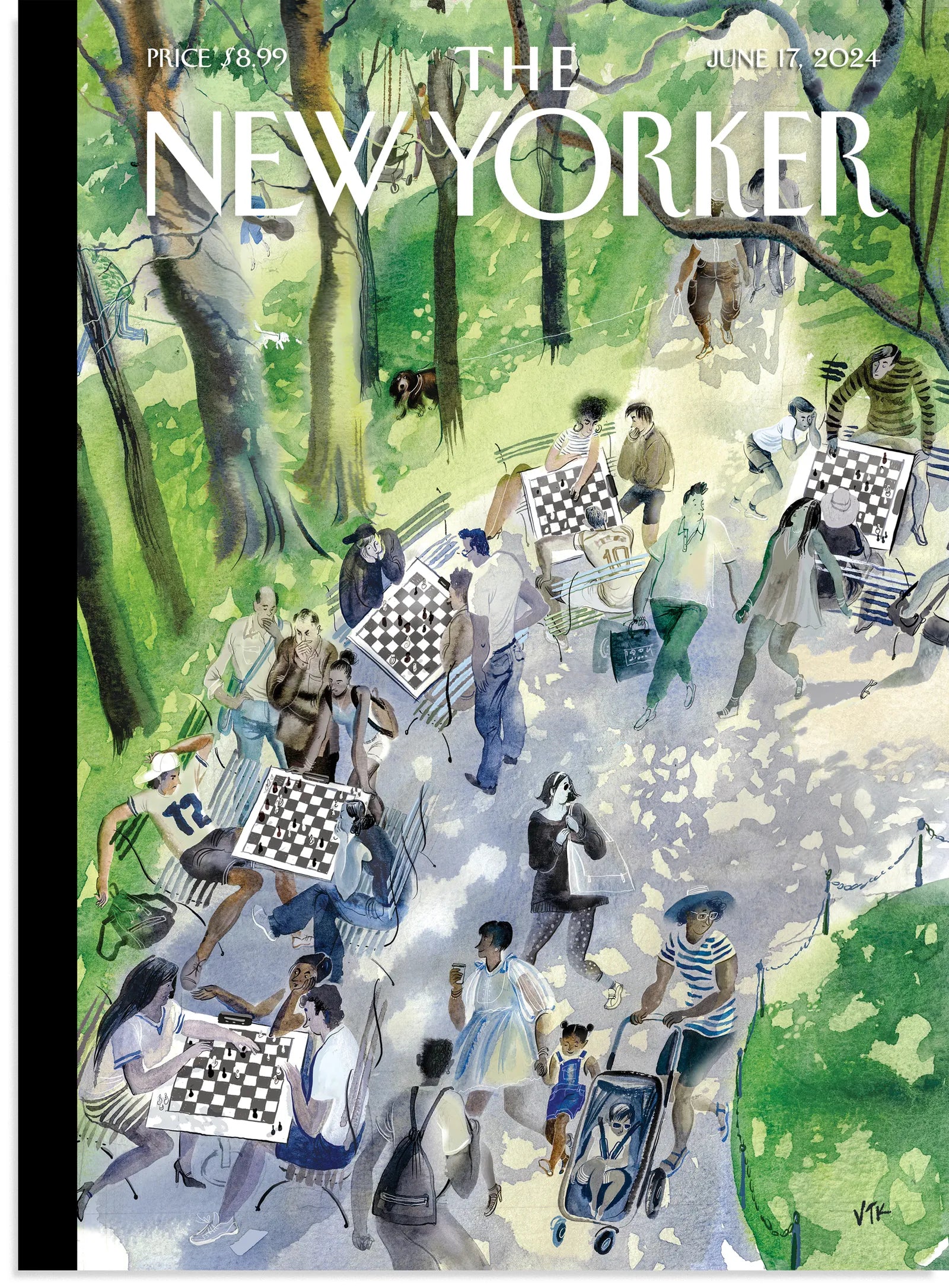 The New Yorker magazine single issue featuring cover art and editorial content, showcasing its iconic design and layout.