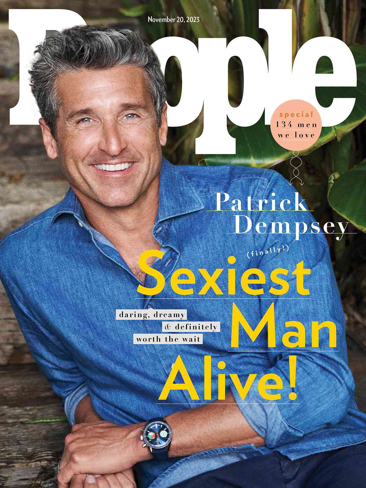 Cover of People Magazine featuring Patrick Dempsey, showcasing celebrity news and lifestyle articles.