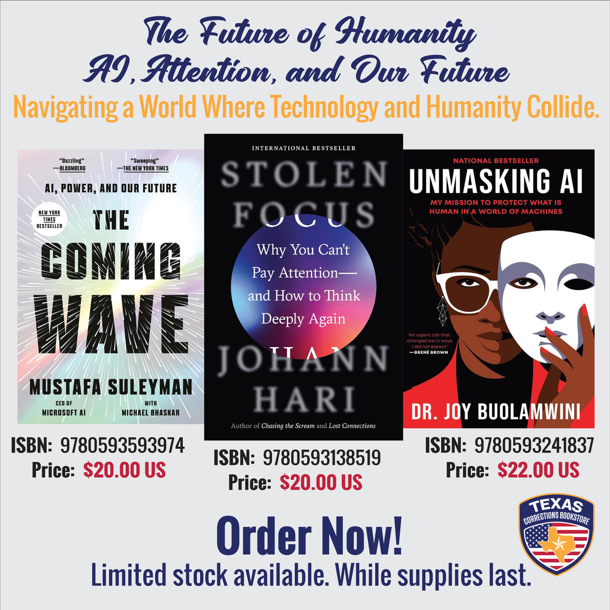 The Future of Humanity AI, Attention & Our Future three-book bundle by Mustafa Suleyman