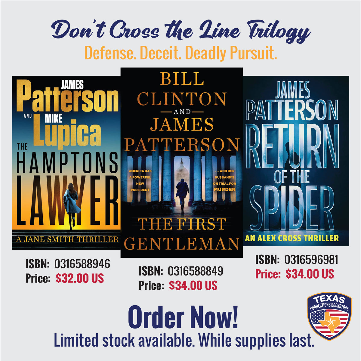 Don't Cross the Line: James Patterson Three-Book Thriller Bundle