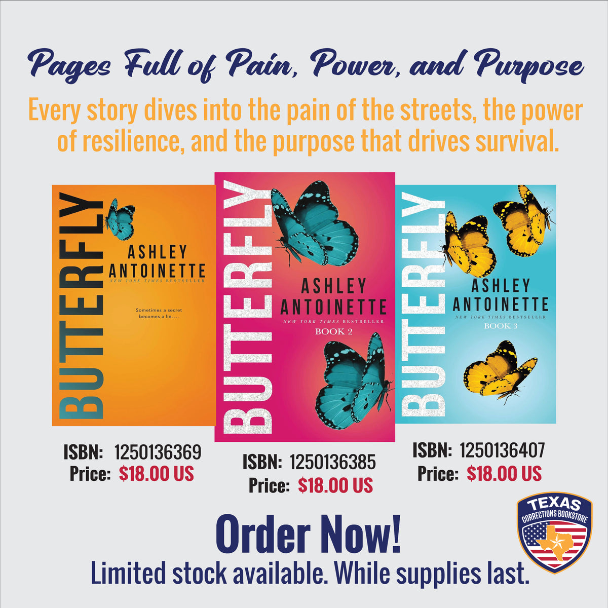 Pages Full of Pain, Power & Purpose: Butterfly Books 1–3 Bundle