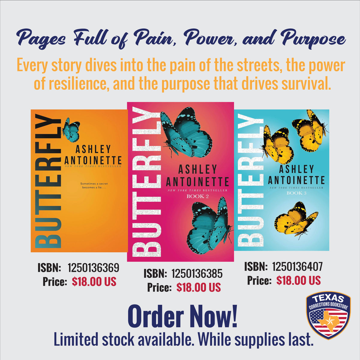Pages Full of Pain, Power & Purpose: Butterfly Books 1–3 Bundle