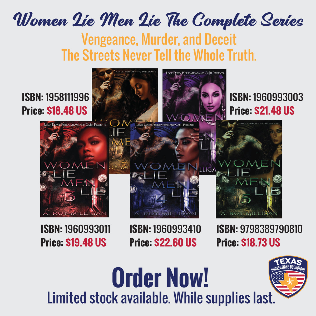 Women Lie Men Lie Books 1–5 Bundle by A. Roy Milligan