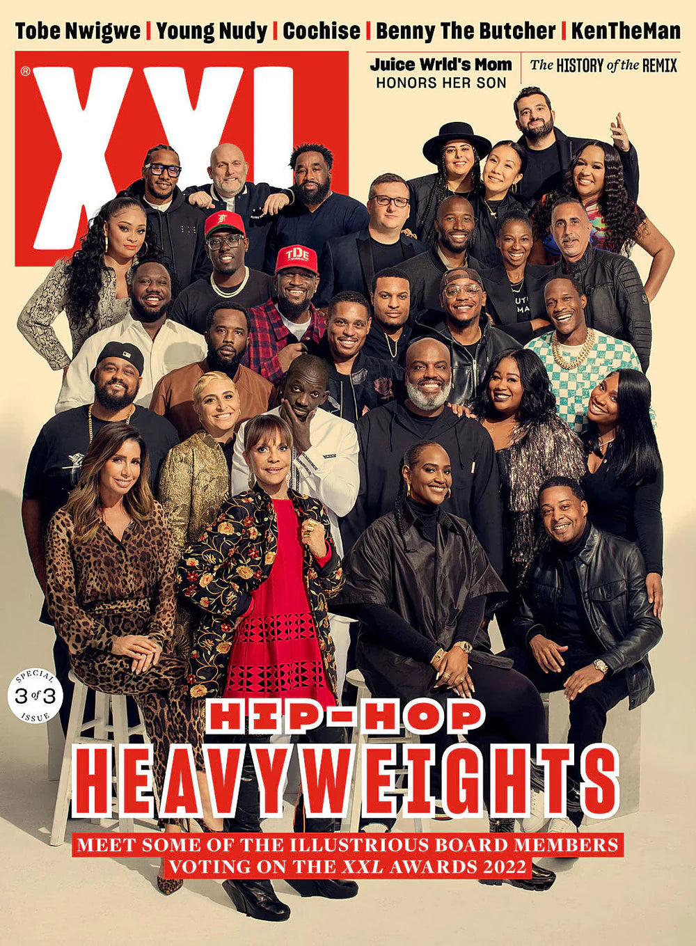 Cover of XXL Magazine featuring hip hop heavyweights, showcasing artists and vibrant graphics.