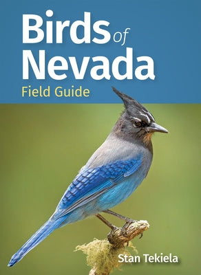 Paperback Birds of Nevada Field Guide by Adventure Publications showing colorful bird illustrations and detailed species descriptions.