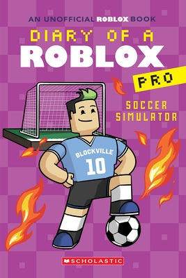 Paperback Soccer Simulator Diary of a Roblox Pro #10 by Afk, featuring a colorful cover illustration.