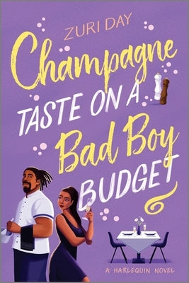 Paperback romance novel titled "Champagne Taste on a Bad Boy Budget" by Afterglow Books, featuring a colorful cover design.