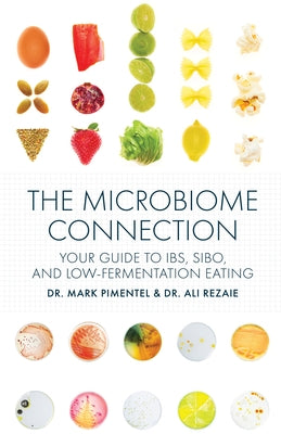 Paperback book titled "The Microbiome Connection" by Agate Surrey, focusing on IBS, SIBO, and low-fermentation eating.