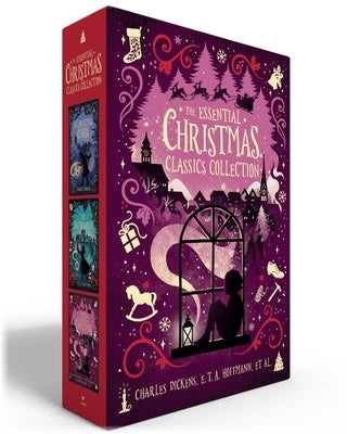 Boxed set of paperback Christmas classics including A Christmas Carol, The Nutcracker, and twelve holiday stories by Aladdin Paperbacks.