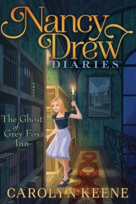 Paperback of The Ghost of Grey Fox Inn by Aladdin Paperbacks, featuring a cover illustration of a mysterious inn and ghostly figures.