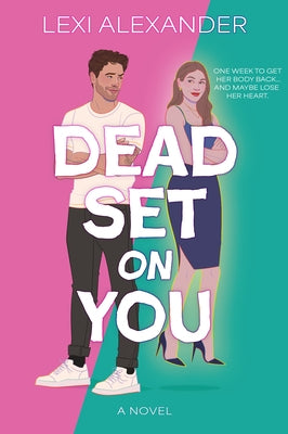 Paperback novel titled "Dead Set on You" by Alcove Press, featuring the book cover with the title and author's name.