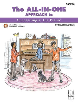 Paperback of The All-In-One Approach to Succeeding at the Piano, Book 2c by Alfred Music, showing the front cover.