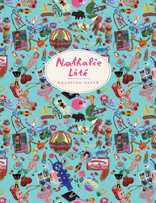 Colorful Nathalie Lété wrapping paper in a paperback format by Artisan Publishers, featuring vibrant, artistic floral and whimsical designs.