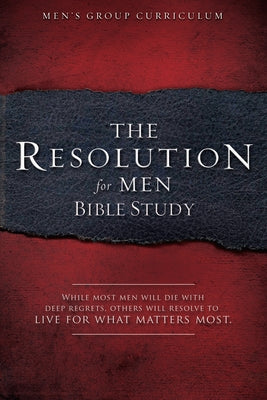 Paperback Bible study book titled "The Resolution for Men" by B&H Books, designed for small-group men's Bible study sessions.
