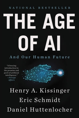 Paperback copy of "The Age of AI: And Our Human Future" by Back Bay Books, showing the book cover with title and author details.