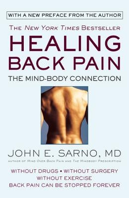 Paperback of "Healing Back Pain: The Mind-Body Connection" by Balance, showing the book cover with title and design elements.