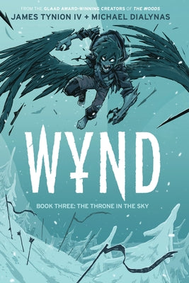Paperback of Wynd Book Three: The Throne in the Sky by Boom!box, featuring the book cover with sky-themed artwork.
